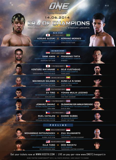 list of one fc events